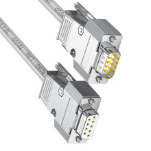 Industrial Straight Through DB9 RS232 Cable-maleto female