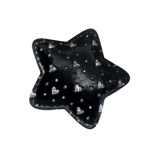 Elegant Star Pattern Rhinestones Embellished Headphone-Black