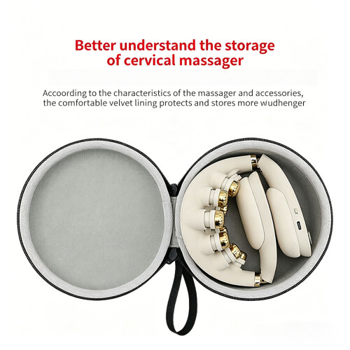 Neck Massager Carrying Case Shockproof Storage Bag Case with 2