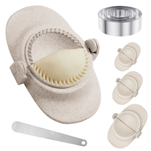 Dumplingpressset med 3 formar, 3 utskärare och sked 1