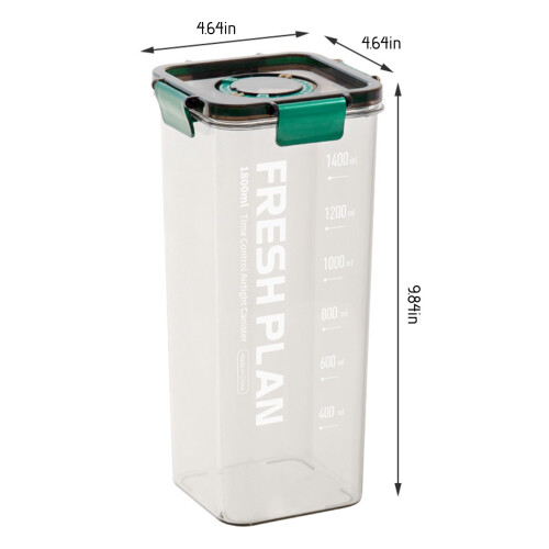 Recipient transparent etanș pentru depozitarea alimentelor cu capac, 1 pachet 2