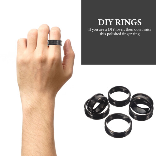 Fingerringindfatninger i rustfrit stål (6 stk.) 1