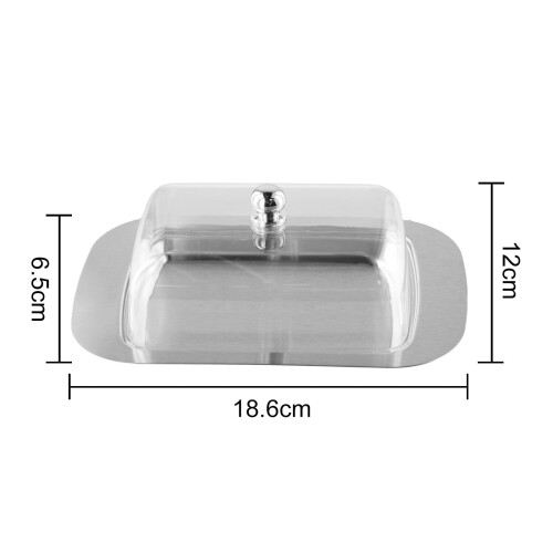Beurrier en acier inoxydable avec couvercle (1 pièce) 1