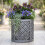 Strata 2 Small Round Lazio Planter Grey Lattice Plastic 32cm 3