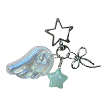 Stylish Wing Key Holder Pastels Color Jewelry Accessory-Blue