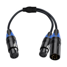 Zware 5Pin XLR Y Splitter 5Pin XLR Kabel Mic Kabel Voor-G
