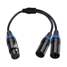 5-pins XLR-splitterkabel met mannelijke en vrouwelijke-A