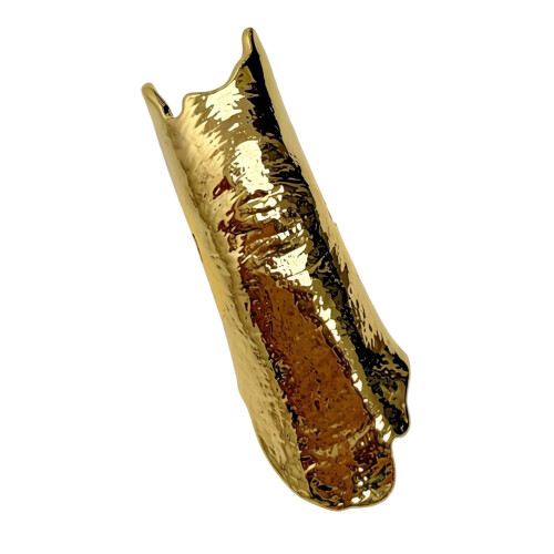 Künstlerischer Ring mit offenem Ende und schützendem-Gold
