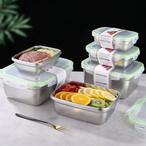 304 stainless steel lunch box rectangular 1.2L 2