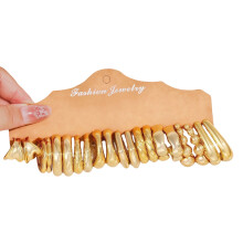 Elegant Oversized Resin Earrings With Artistic Patterns-B
