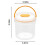 RFUGUG Round Bento Box Set Clear Leakproof 3 Sizes 3