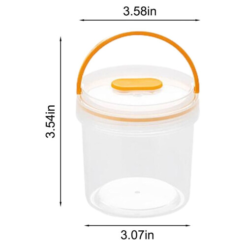 RFUGUG Round Bento Box Set Clear Leakproof 3 Sizes 2