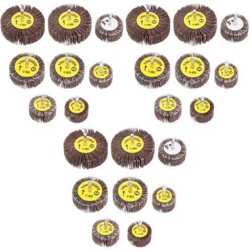 24Pcs Dark Red Sandpaper Flap Wheels for Electric Grinder Replacement 1