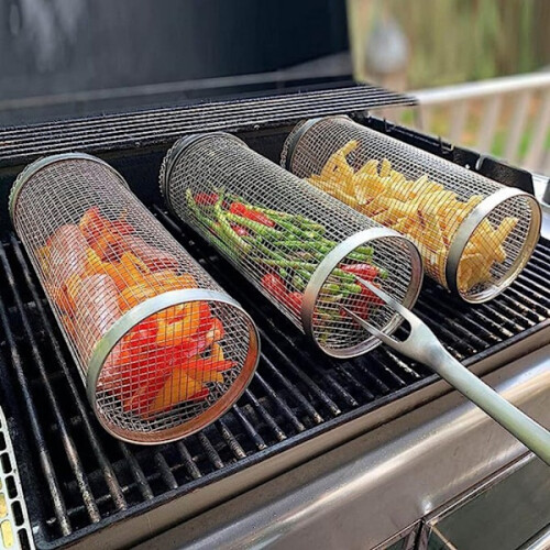 Panier à griller en acier inoxydable avec support (2 pièces) 2