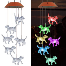 Carillon solaire à vent, lampe de jardin extérieure LED multicolore