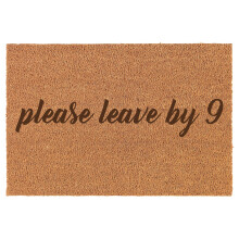 Αστείο χαλάκι πόρτας από κοκοφοίνικα 'Please Leave' 16x24in