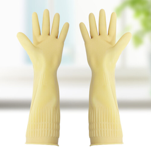 Guantes de goma reutilizables de 38 cm para limpieza