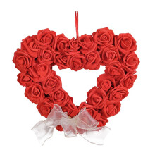 Rózsavirág koszorú – Mű Valentin-napi girland,