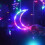 Cortina de luzes LED ZOELNIC com lua e estrelas, 3,5 m, multicolorida 5