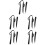5Pcs Exercise Leg Lifter Straps Black for Stable Durable Leg Assist 5