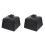2Pcs Stylish Black Ash Tray Practical Desktop Ash Storage 2