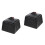 2Pcs Stylish Black Ash Tray Practical Desktop Ash Storage 4