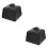 2Pcs Stylish Black Ash Tray Practical Desktop Ash Storage 6