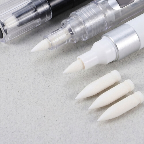 50Pcs Nylon Replacement Stylus Nibs for Paint Markers White, Fine Tip 2