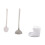 Ensemble de nettoyage de salle de bain robuste avec brosse-Blanc 1