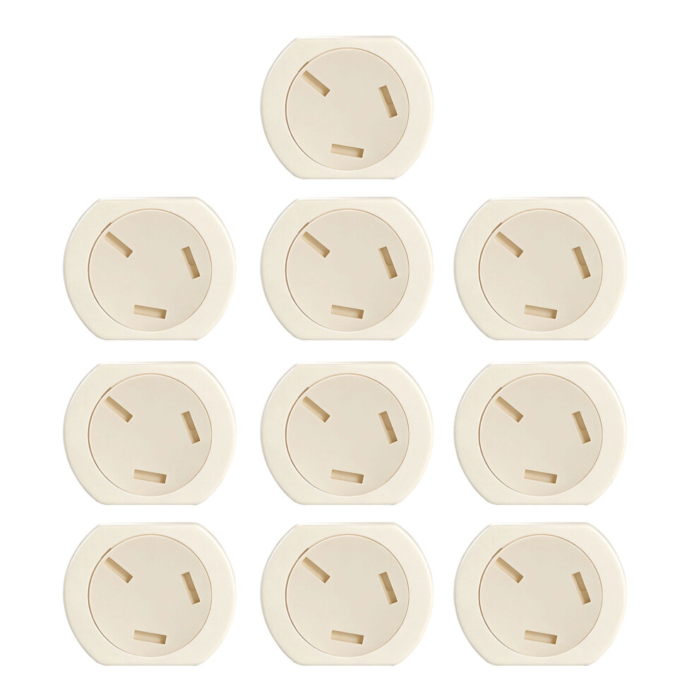 10Pcs Socket Protector Plastic Plugs Replacement Safety-3 Holes 7704001185706
