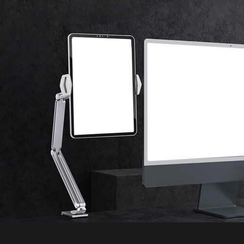 Support universel pour tablettes avec rotule et pince-Gris 2