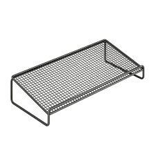 Metal Computer Stand With Cooling Design-Black Single layer D