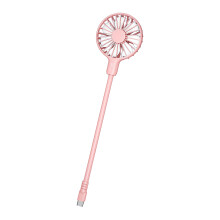 Typ-C-Stecker-Lüfter, geräuscharm, tragbarer Lüfter, 360-Rosa