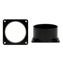 PVC Air Vent Flange Joint Dryer Vent Plastic Wall Plate-Black 1