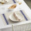 Blaue Platzsets, 4er-Set, hitzebeständig, rutschfest, PVC 5