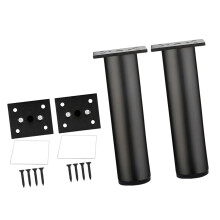 2lots Kast Tafelpoten Bank Voeten-15 cm zandzwart