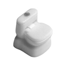 Creatieve transparant te openen deksel toilet-keycap voor de-Wit