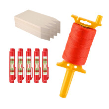 20 Wooden Garden Stakes With Handle Rope Roll And 5 Bubble