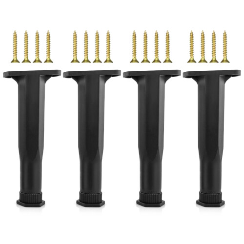 4 Stück höhenverstellbare Möbelstützbeine,-21cm bis 38cm
