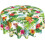 Toalha de mesa redonda com estampa floral tropical, lavável e reutilizável, 60 polegadas. 1