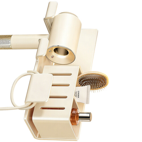 Compacts Wall Mounted Blow Dryer Holder Nontoxic-White 2