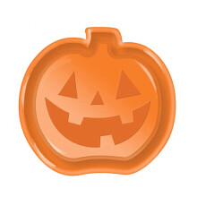 Bandejas de servir de Halloween de plástico con diseño de calabaza, fantasma y murciélago 6