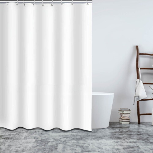 Duschdraperi Vit Vattentät Polyester 72x72Tum