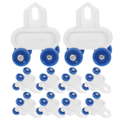 20-Piece Plastic Curtain Track Pulleys