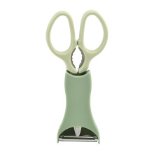 ZKCCNUK Stainless Steel Kitchen Scissors with Melon Planer