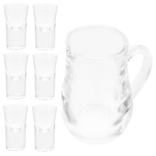 Weindekanter- und Becher-Set aus Glas