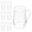 Set composto da decanter e calice da vino in vetro. 1