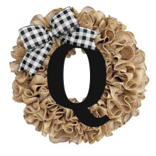 Artificial Spring Wreath with Bow and Welcome Sign 26