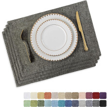 Light Linen Placemats Set of 4 Heat Resistant