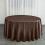 Satin Round Tablecloth 120 in Chocolate Brown 1